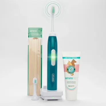 Emmi-Pet 1.0 Basis Set - Ultraschall Zahnbürste für Hunde Tiere