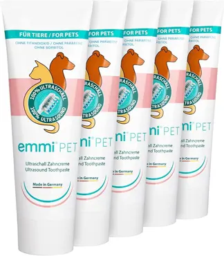 emmi-pet Zahnpasta - 5er Pack (ohne Titandioxid / Parabene)